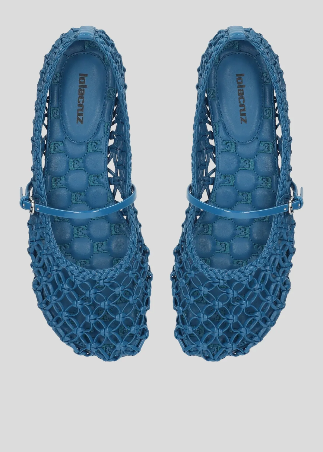 Lola Cruz Gara Ballerina ballerines bleu saphir cuir