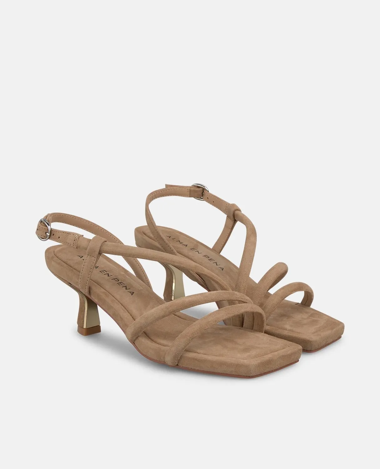 Alma en Pena I250091 sandales cuir camel talon 5,5 cm