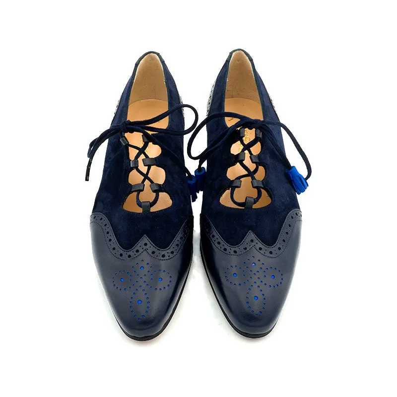 Bégum Paris Picasso derby marine velours talon 3,5 cm
