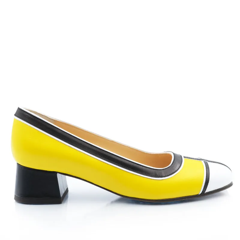Bégum Paris Joséphine escarpin cuir Mondrian