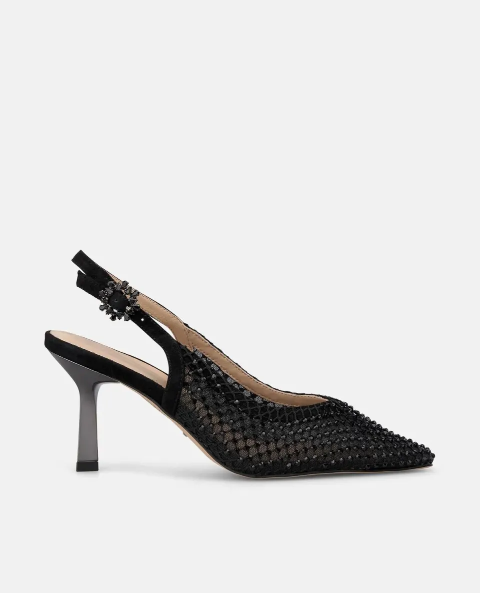 Alma en Pena I260270 escarpins maille noir talon 8 cm