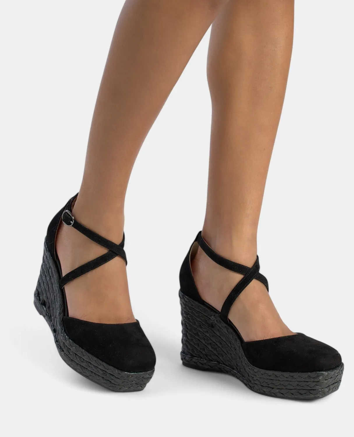 Alma en Pena V2551117 compensée noire cuir