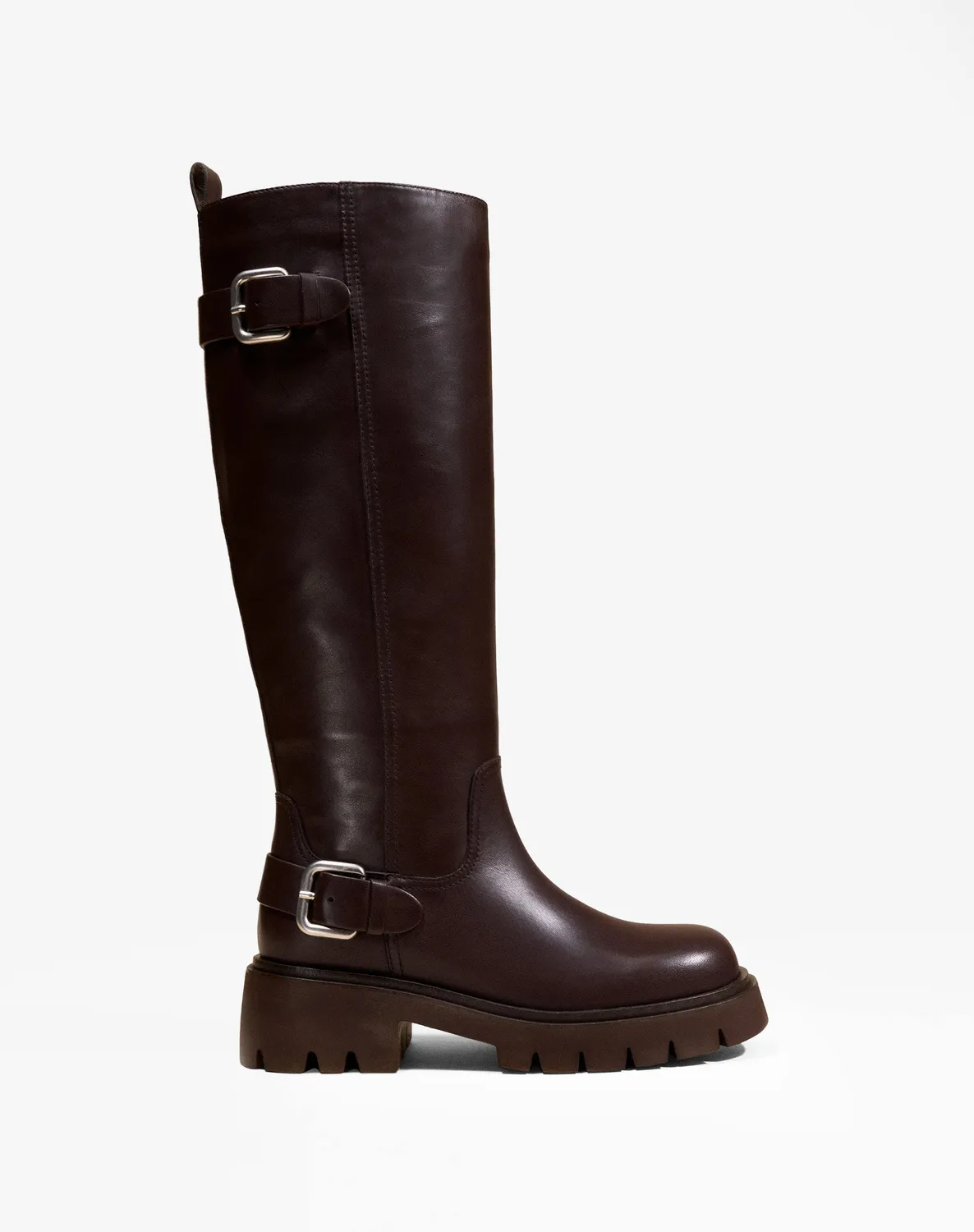 Mi/Mai Herpen Chocolate bottes chunky cuir