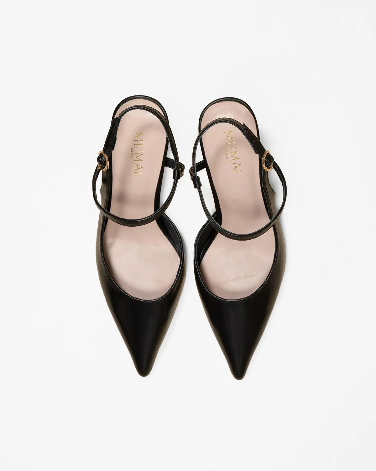 Mi/Mai Emy Black escarpins cuir noir talon aiguille