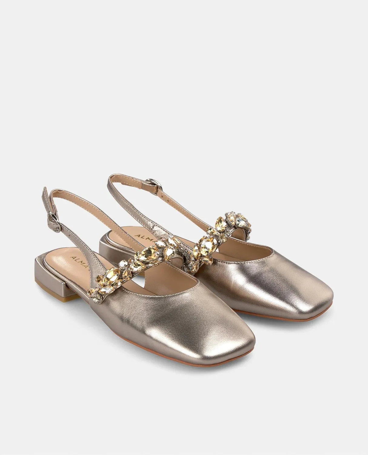 Alma en Pena V250506 mules plates bronze à strass