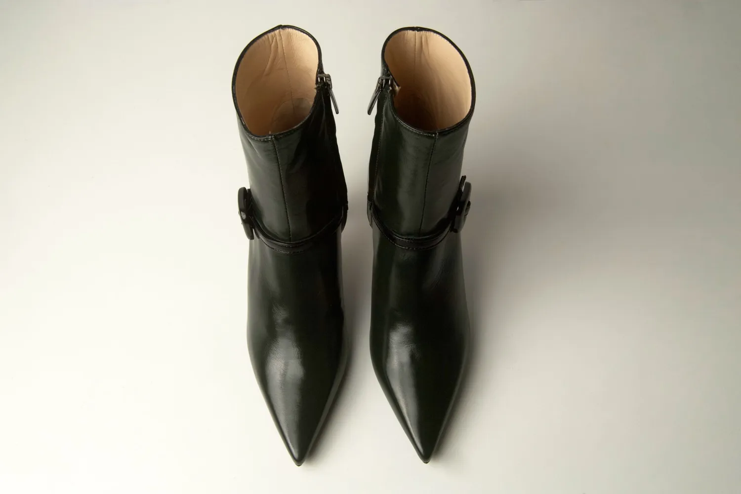 Matteo Pitti Penny bottine vert bosco boucles