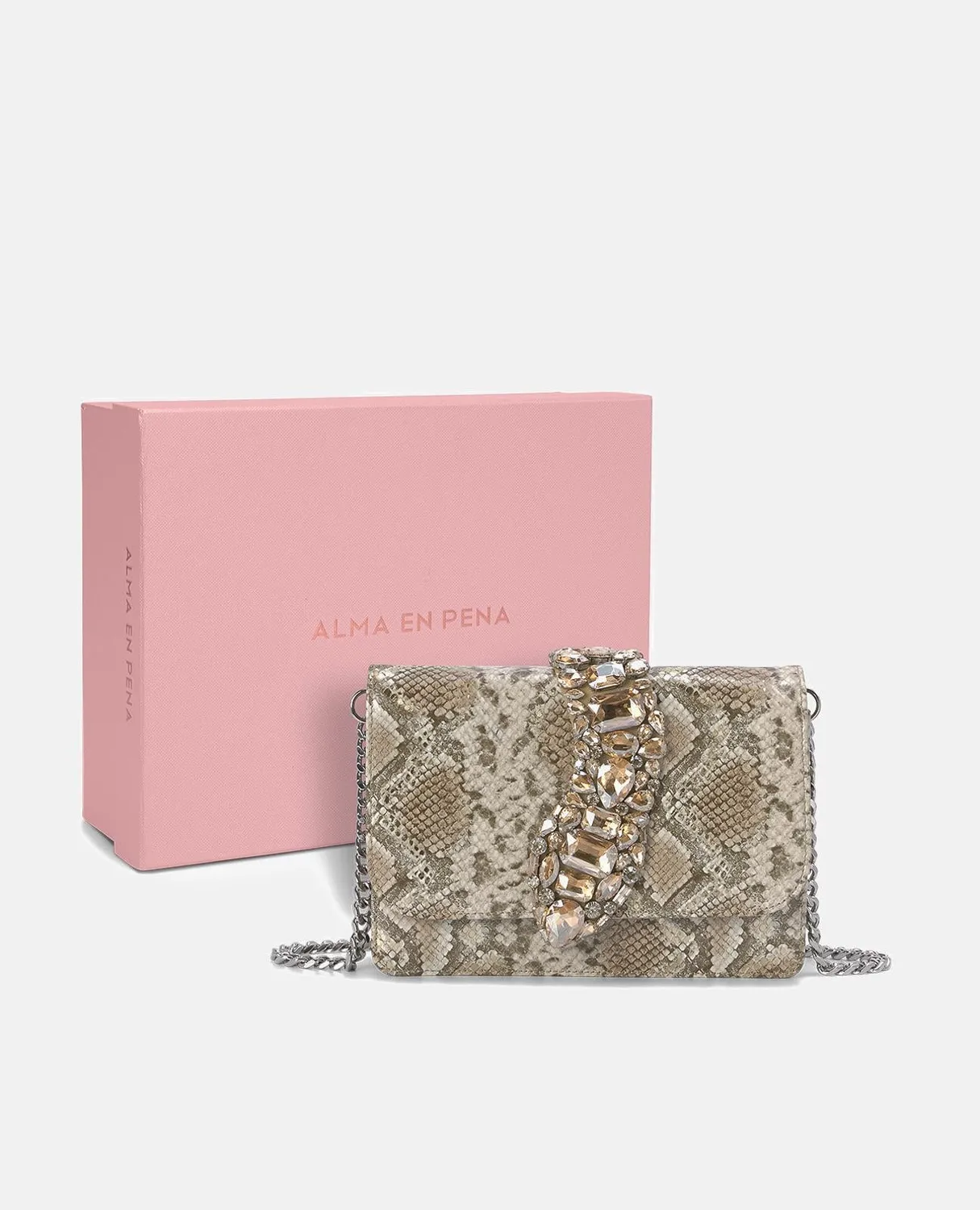 Alma en Pena BG104 sac bandoulière cuir vison serpent