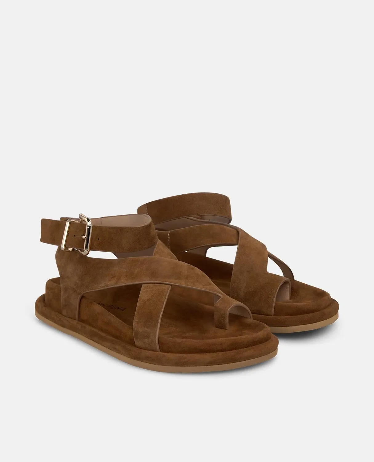 Alma en Pena V267003 sandales plates caramel cuir
