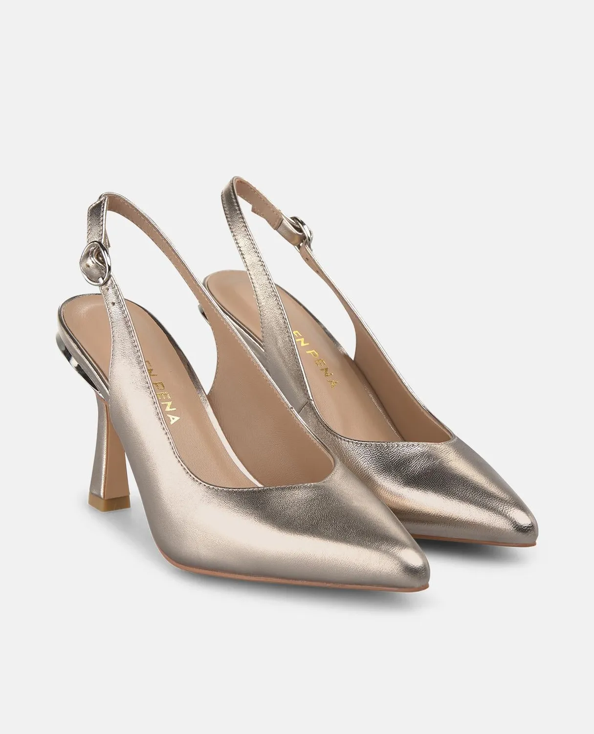 Alma en Pena V261800 escarpins bronze cuir talon 9 cm