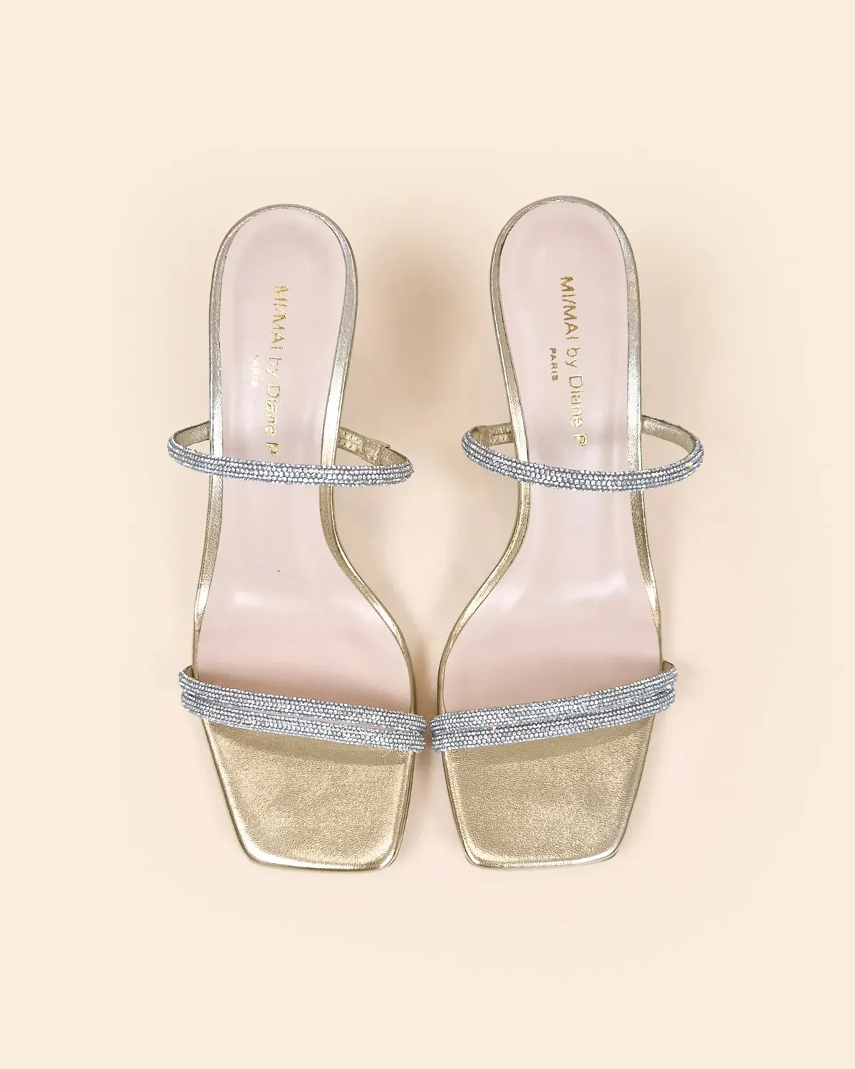Mi/Mai Tokyo Gold by Diane Perreau sandales doré strass