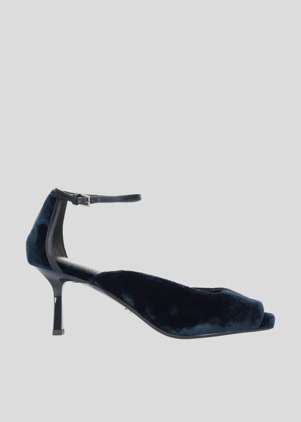 Lola Cruz Qelina 70 sandales à talon bleu nuit