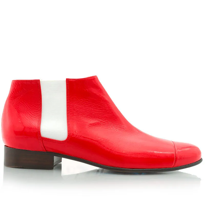 Bégum Paris Lucrèce Vogue bottines rouge vif