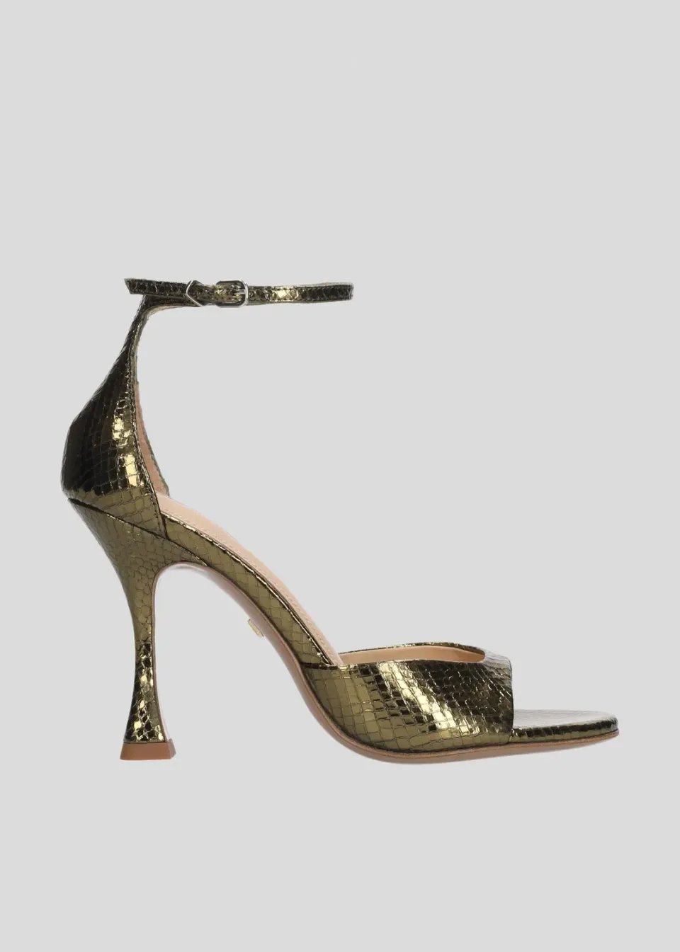 Lola Cruz Kumala Sandal 95 sandales à talon kaki