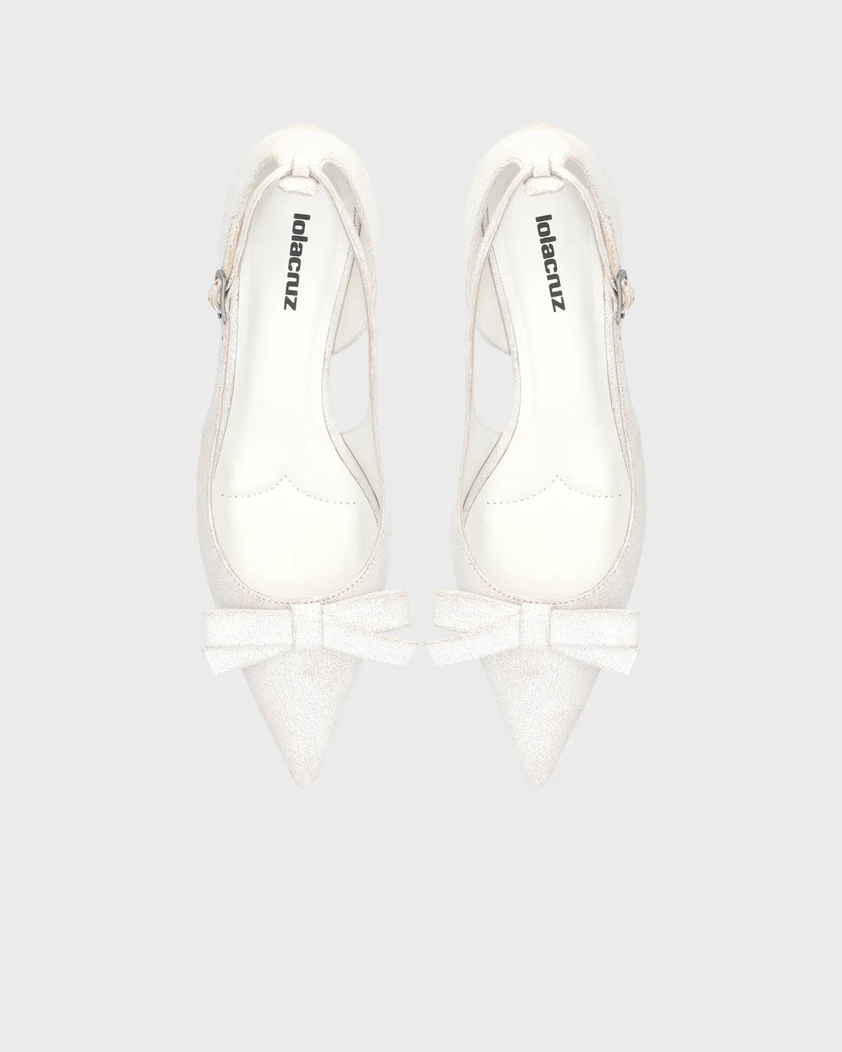 Lola Cruz Laia 55 escarpins blanc cassé