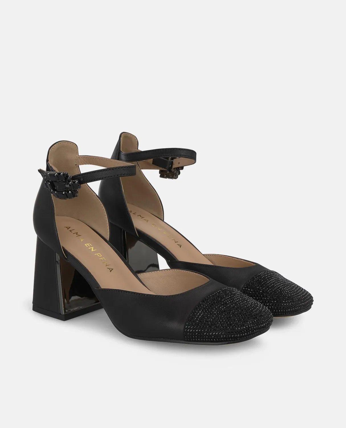 Alma en Pena I250305 escarpins noirs strass talon 7,2 cm