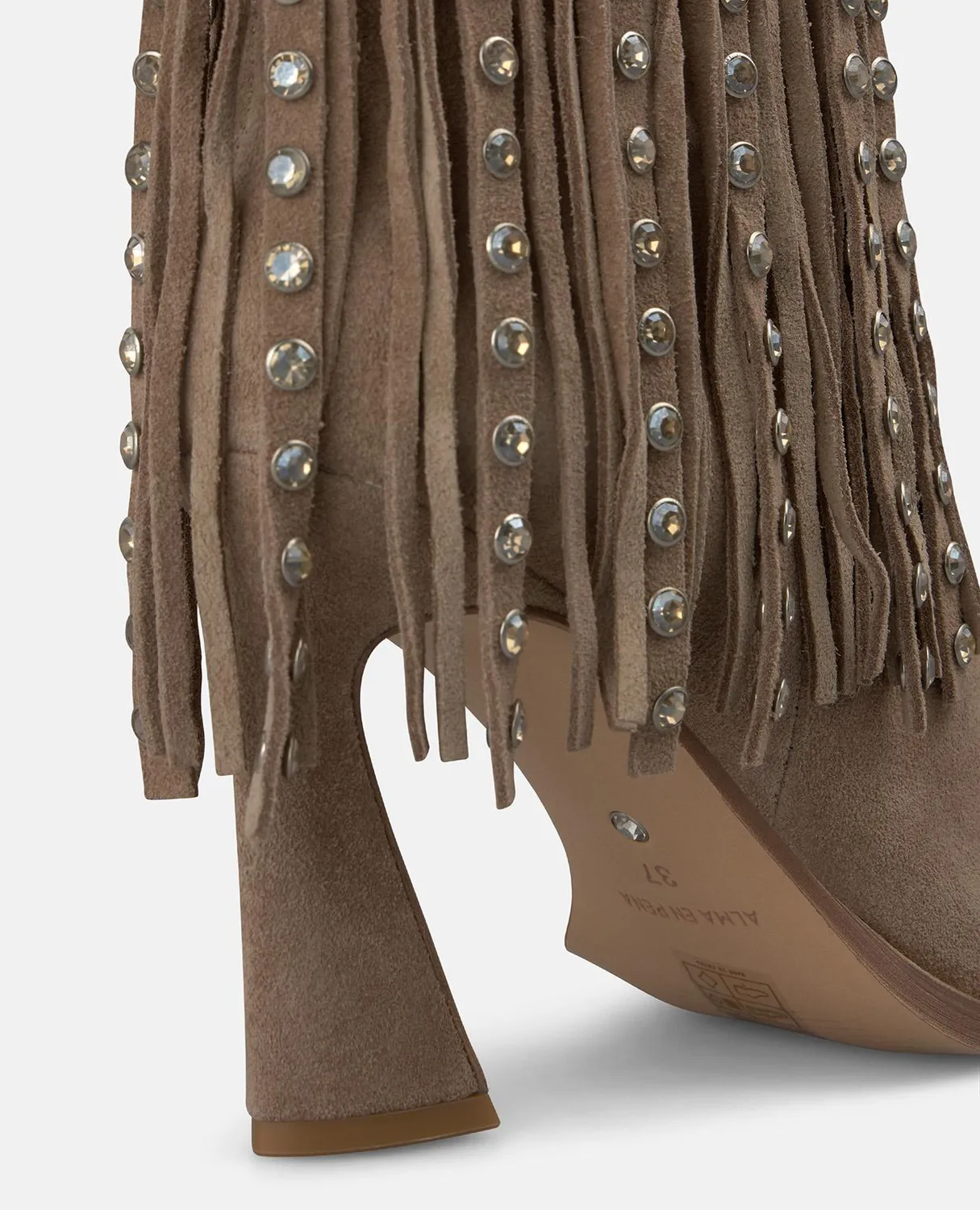 Alma en Pena I260444 bottines ante vison franges 9 cm