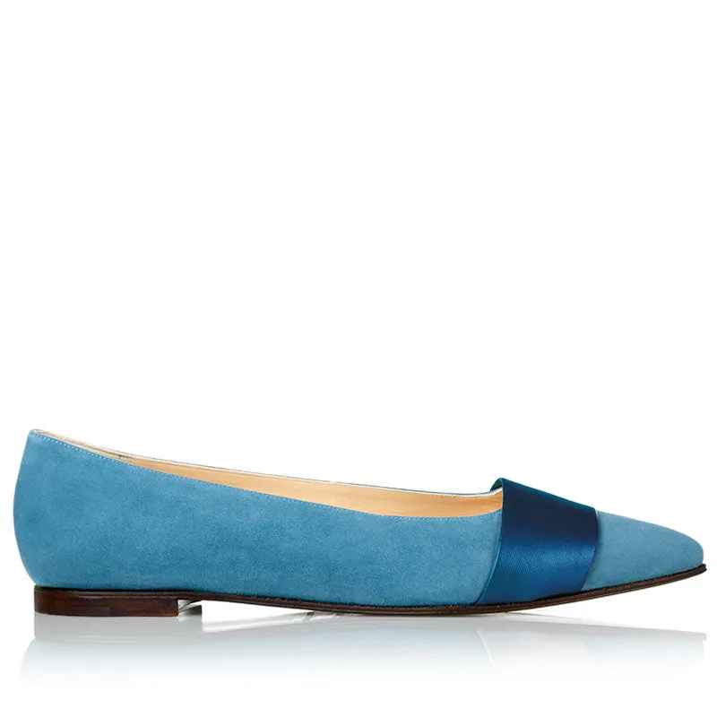 Bégum Paris Amsterdam ballerines femme bleu velours