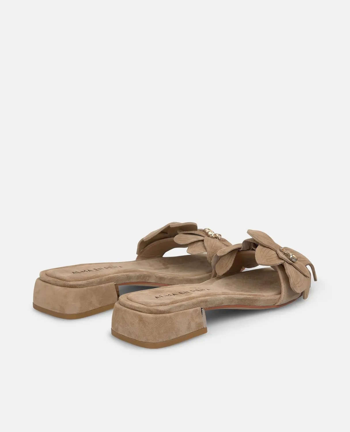 Alma en Pena V268703 sandales cuir 6,5 cm sable fleur