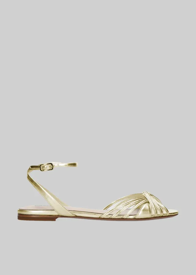 Lola Cruz Heura sandales plates doré femme