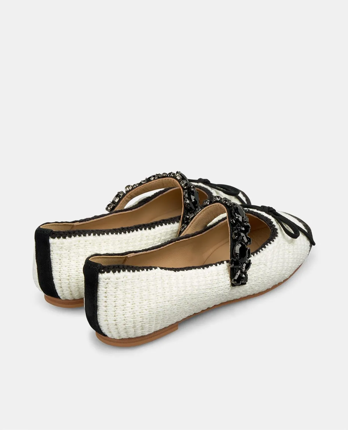 Alma en Pena V250533 ballerines blanches crochet strass