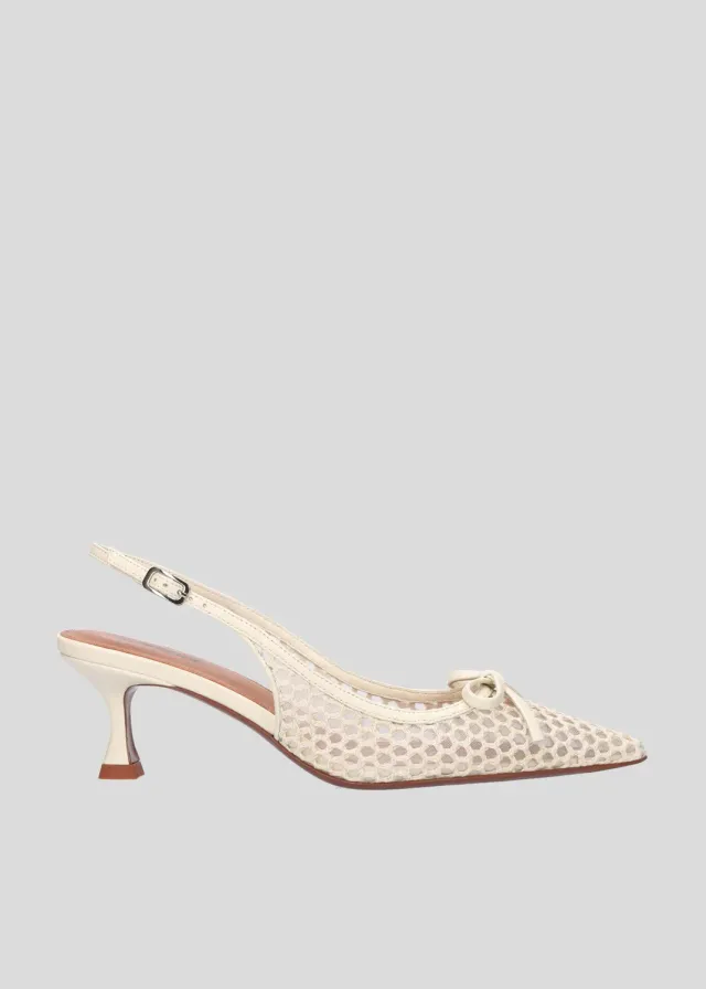 Lola Cruz Liana Pump 55 escarpins blanc cassé 5,5 cm
