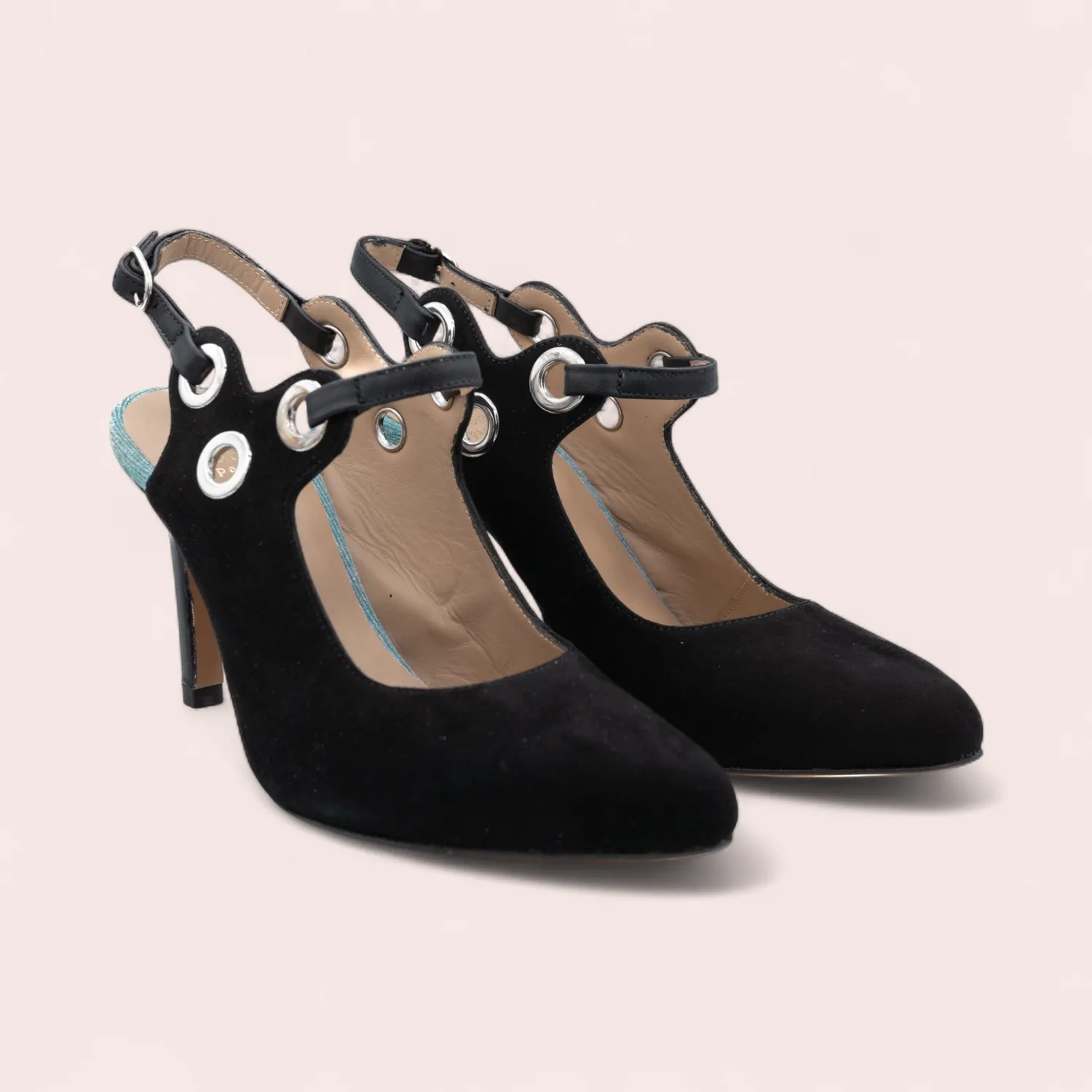 Karine Arabian Ally escarpin slingback noir 36 talon 80 mm