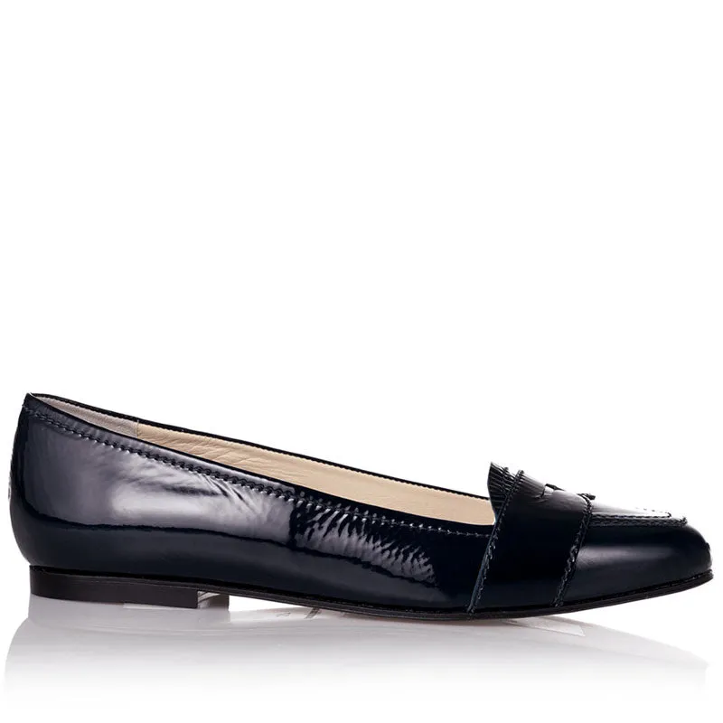 Bégum Paris Boston Vogue mocassins noir vernis