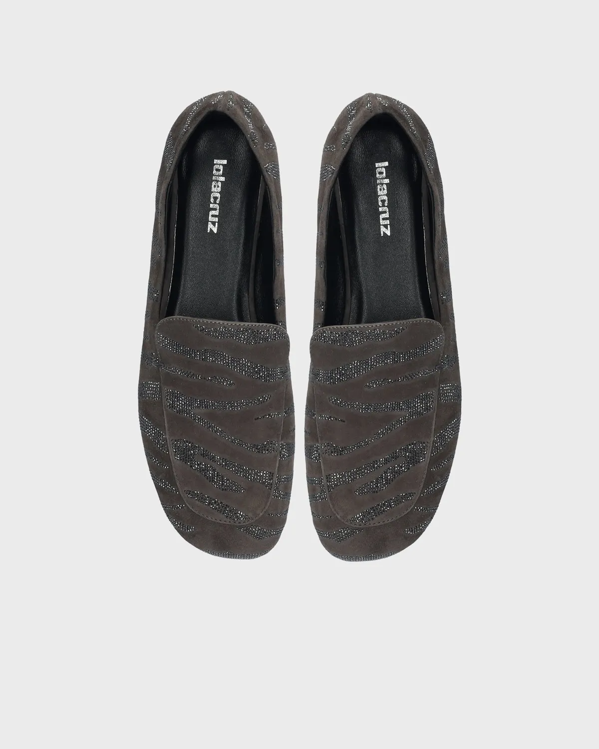 Lola Cruz Larissa mocassins gris ville cuir