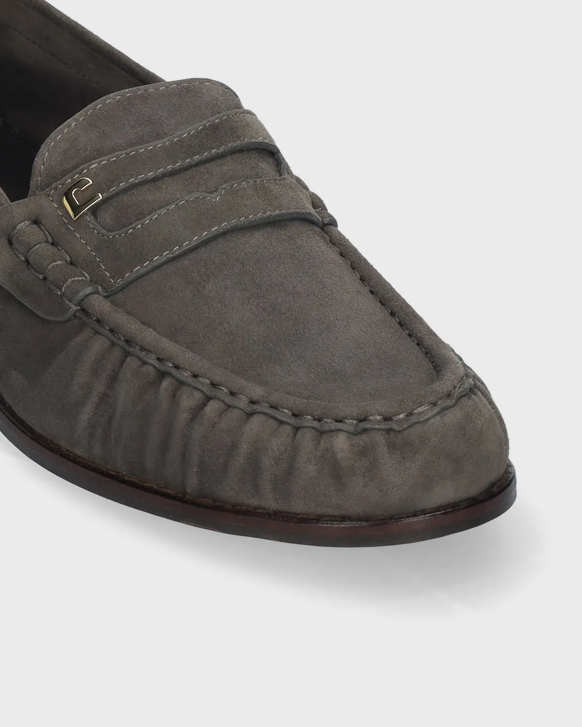 Lola Cruz Orea mocassins gris ville plat confort