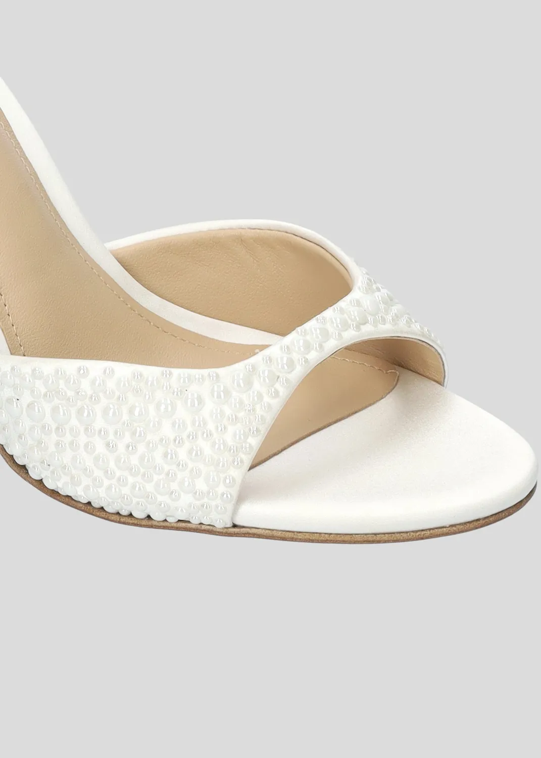 Lola Cruz Kumala sandales à talon blanc talon moyen
