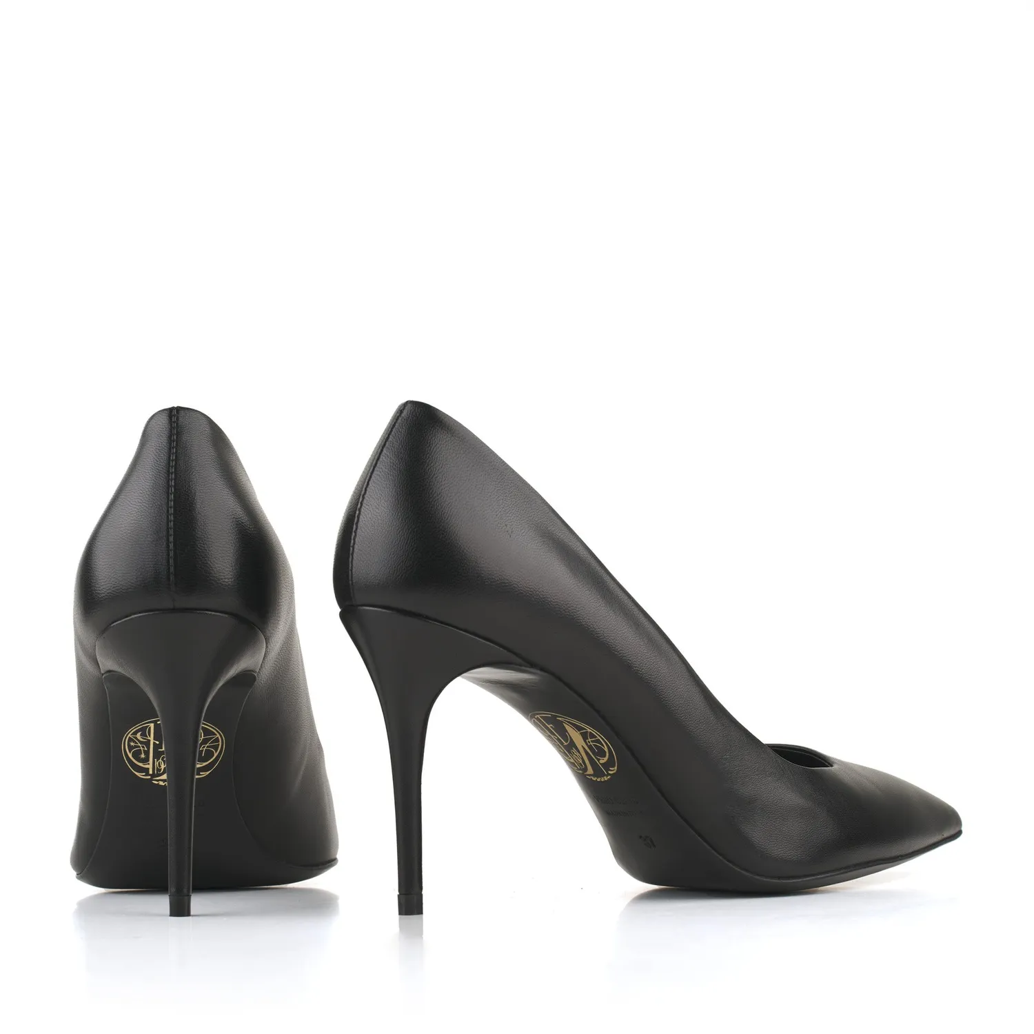 Maison Ernest Voltige 85 escarpin noir cuir mat