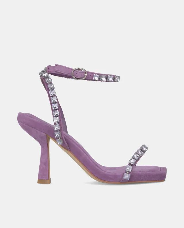 Alma en Pena V240531 sandales violet strass 9 cm