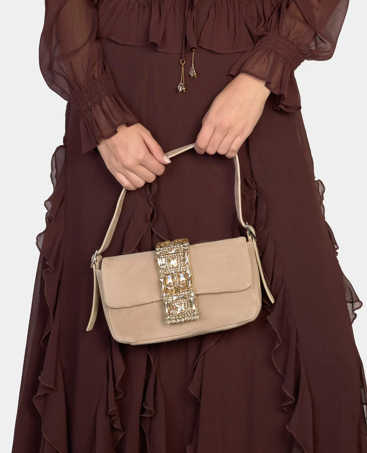 Alma en Pena BG106 sac main cuir vison fête