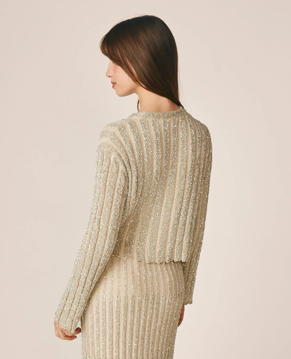 Alma en Pena I26CL0603 top argenté sequins taille S