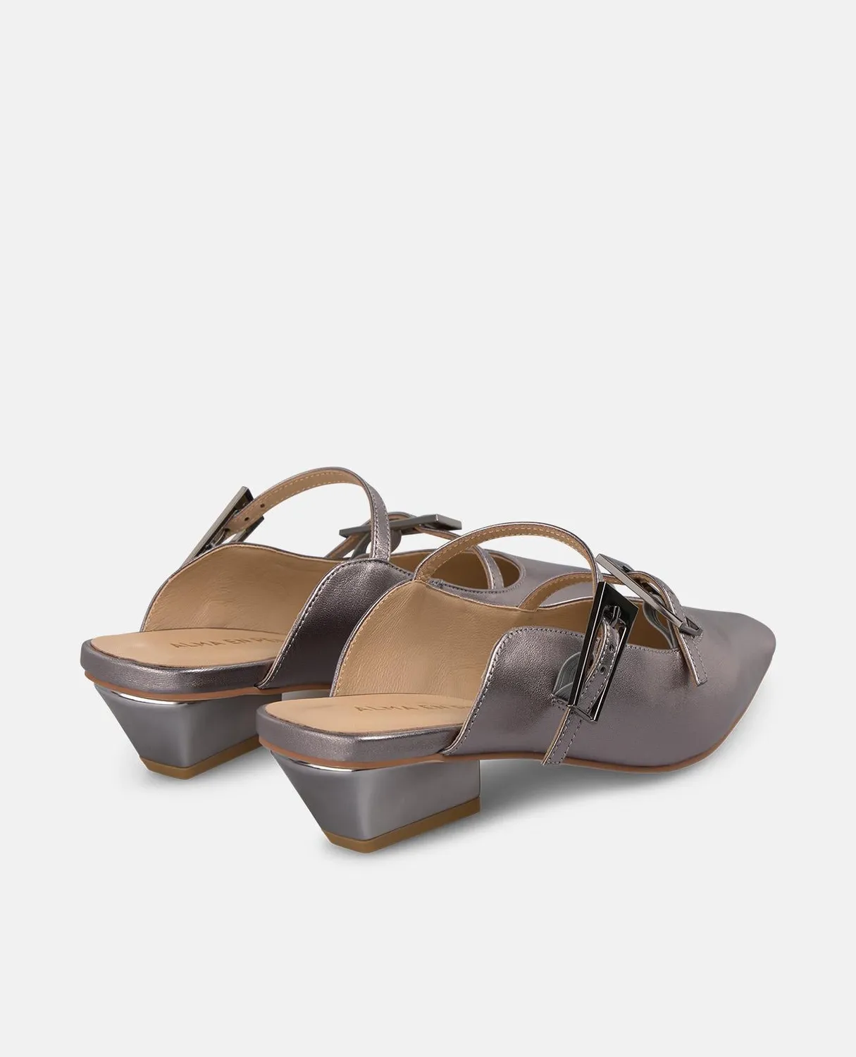 Alma en Pena V260751 mule cuir argenté talon 5 cm
