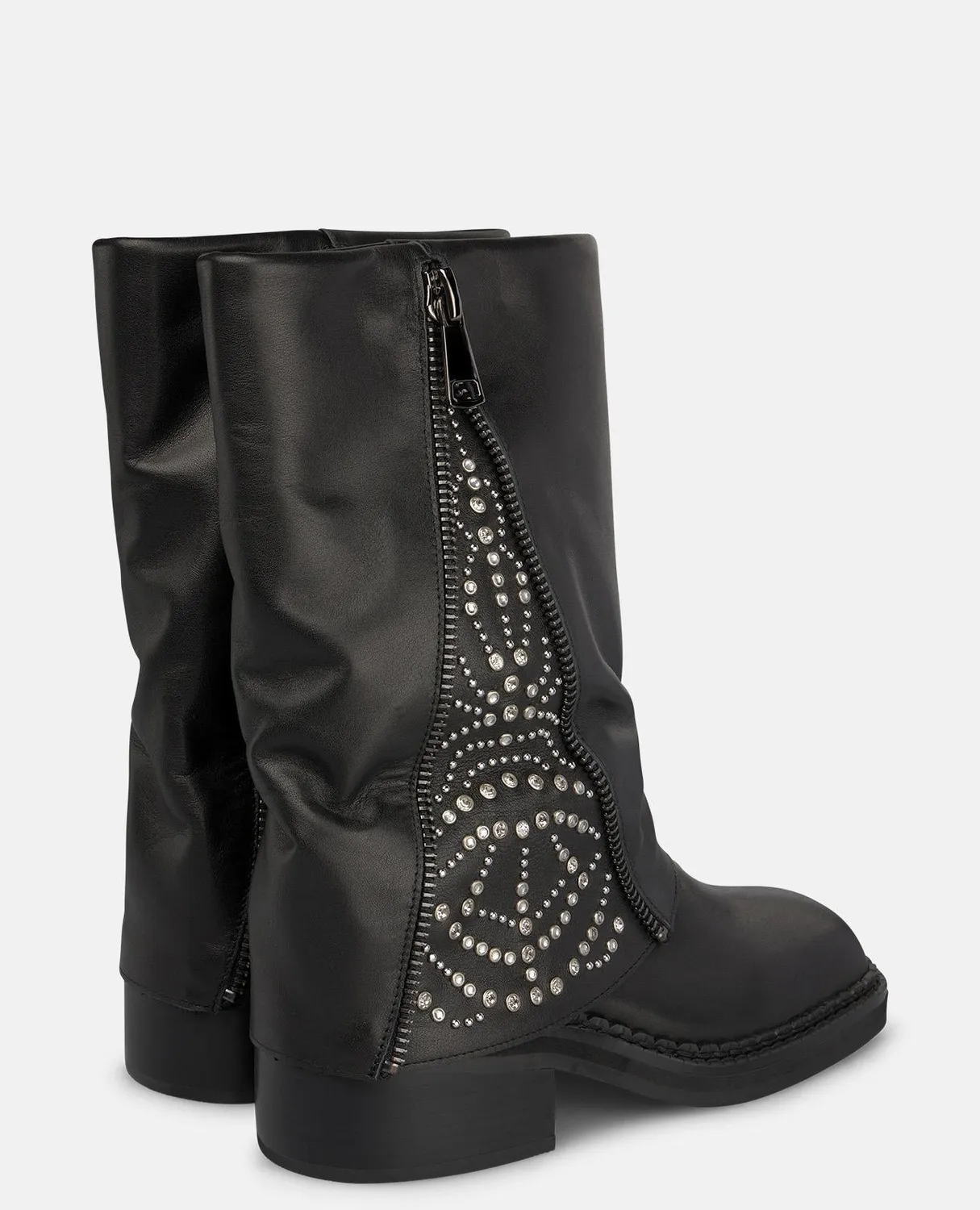 Alma en Pena I260804 bottines plates noires clous