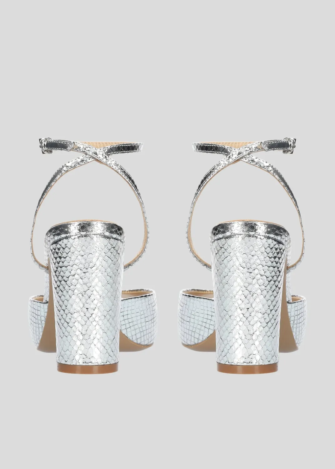 Lola Cruz Delila 85 sandales argent talon 8,5 cm