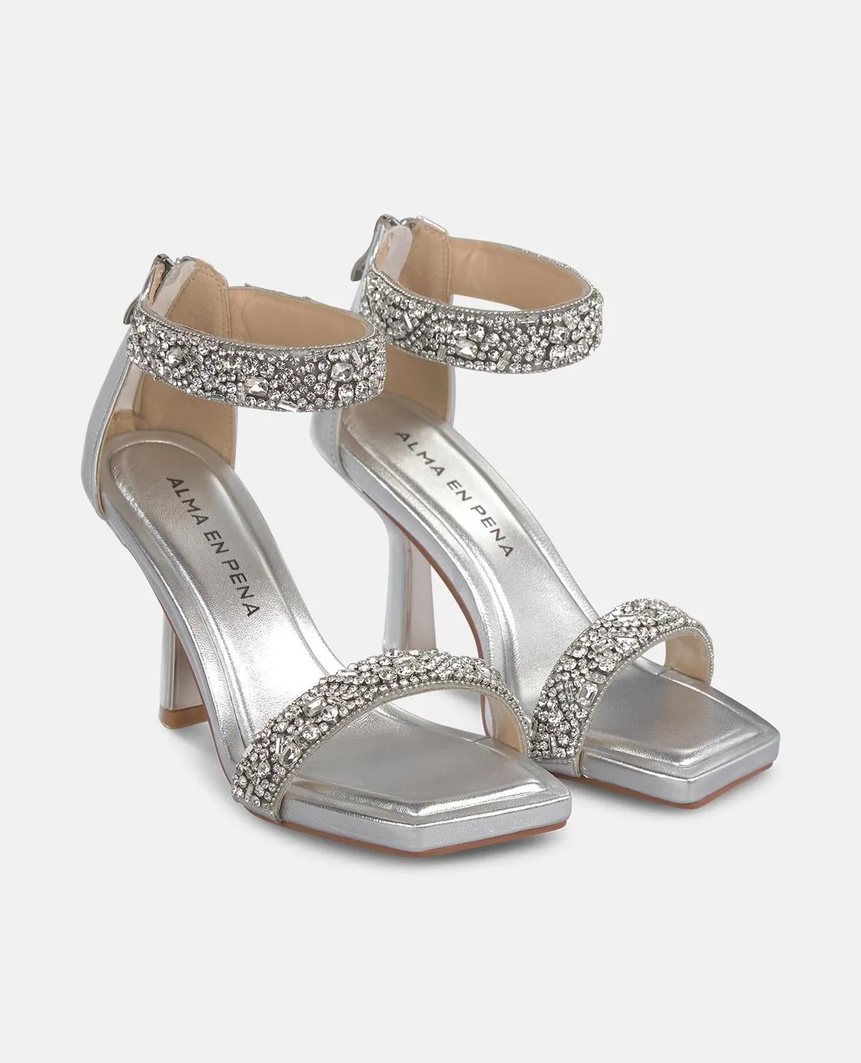 Alma en Pena V264010 sandales argent talon 9 cm bijoux