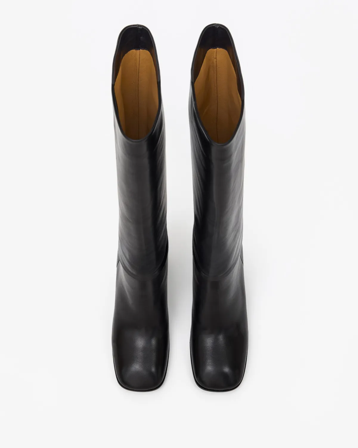 Mi/Mai Galia High Black bottes cuir noir talon 8 cm