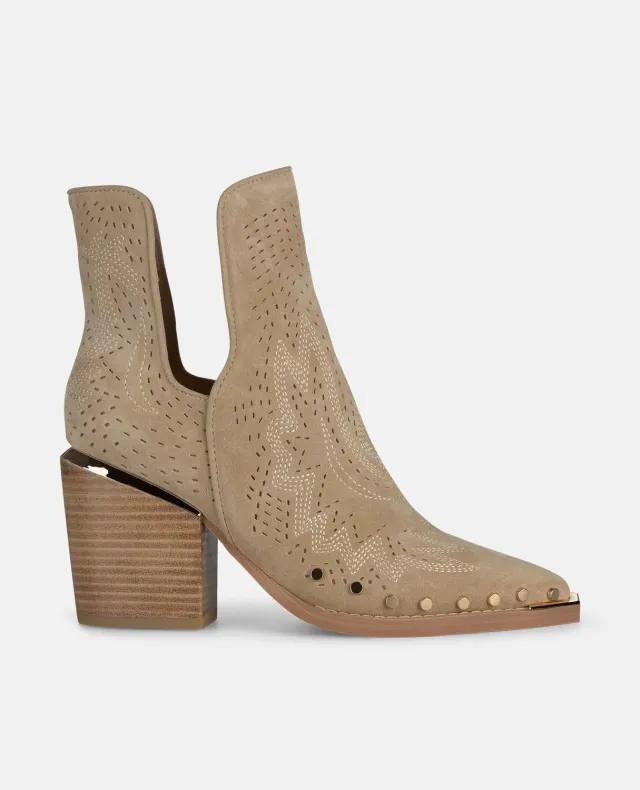 Alma en Pena V260105 bottine cowboy sable cuir talon 7cm