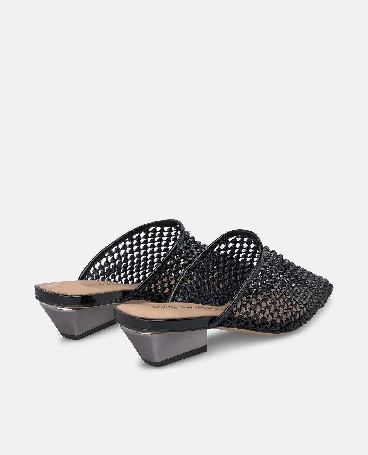 Alma en Pena V260756 mules noires resille talon 5 cm