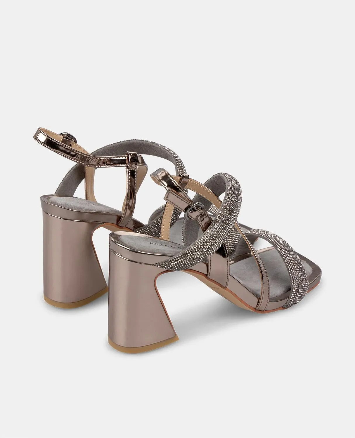 Alma en Pena V250672 sandales argenté strass talon 9,8 cm