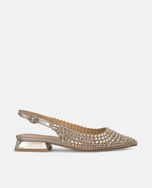 Alma en Pena V250488 chaussures plates cuir bronze