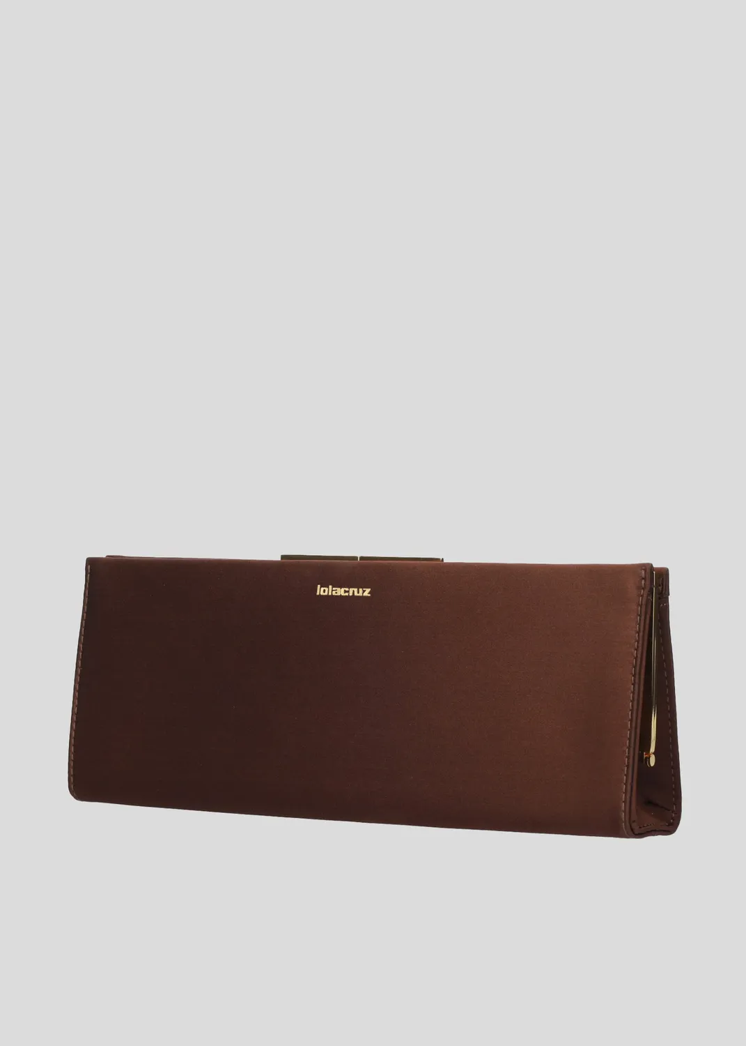 Lola Cruz Écla pochette soirée marron