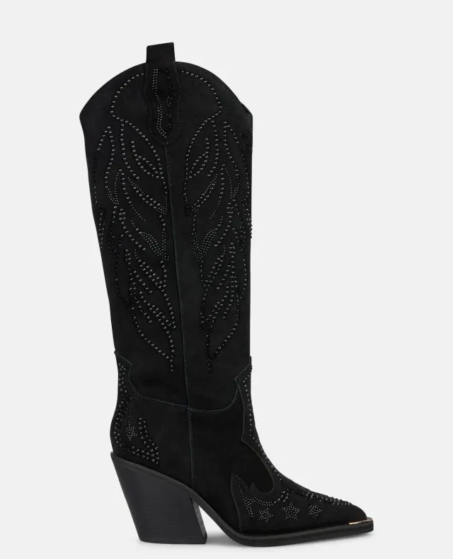 Alma en Pena I260722 bottes cowboy noir daim 8 cm