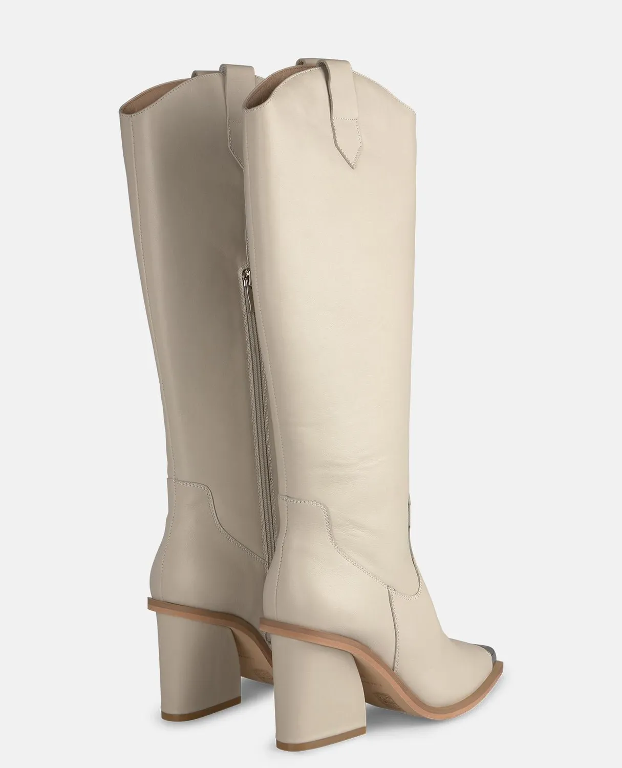 Alma en Pena I250896 bottes cuir glacé talon 8 cm