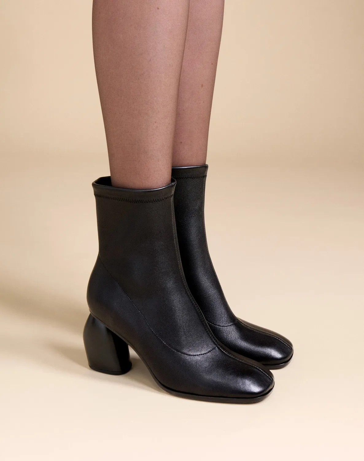 Mi/Mai Rasmus High Black Lamb bottines talon haut