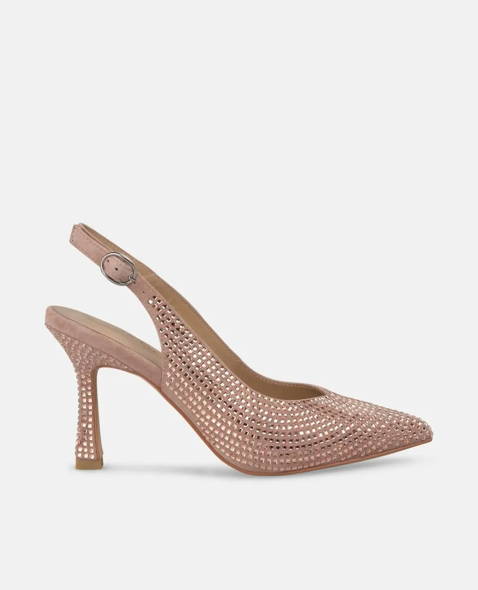 Alma en Pena V250601 escarpin rose strass talon 9 cm