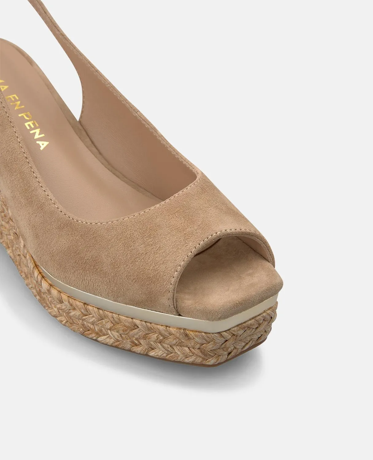 Alma en Pena V266000 compensées cuir sable 9,5 cm