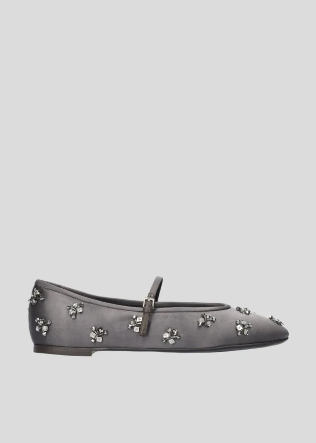 Lola Cruz Nivea ballerines plates gris ville